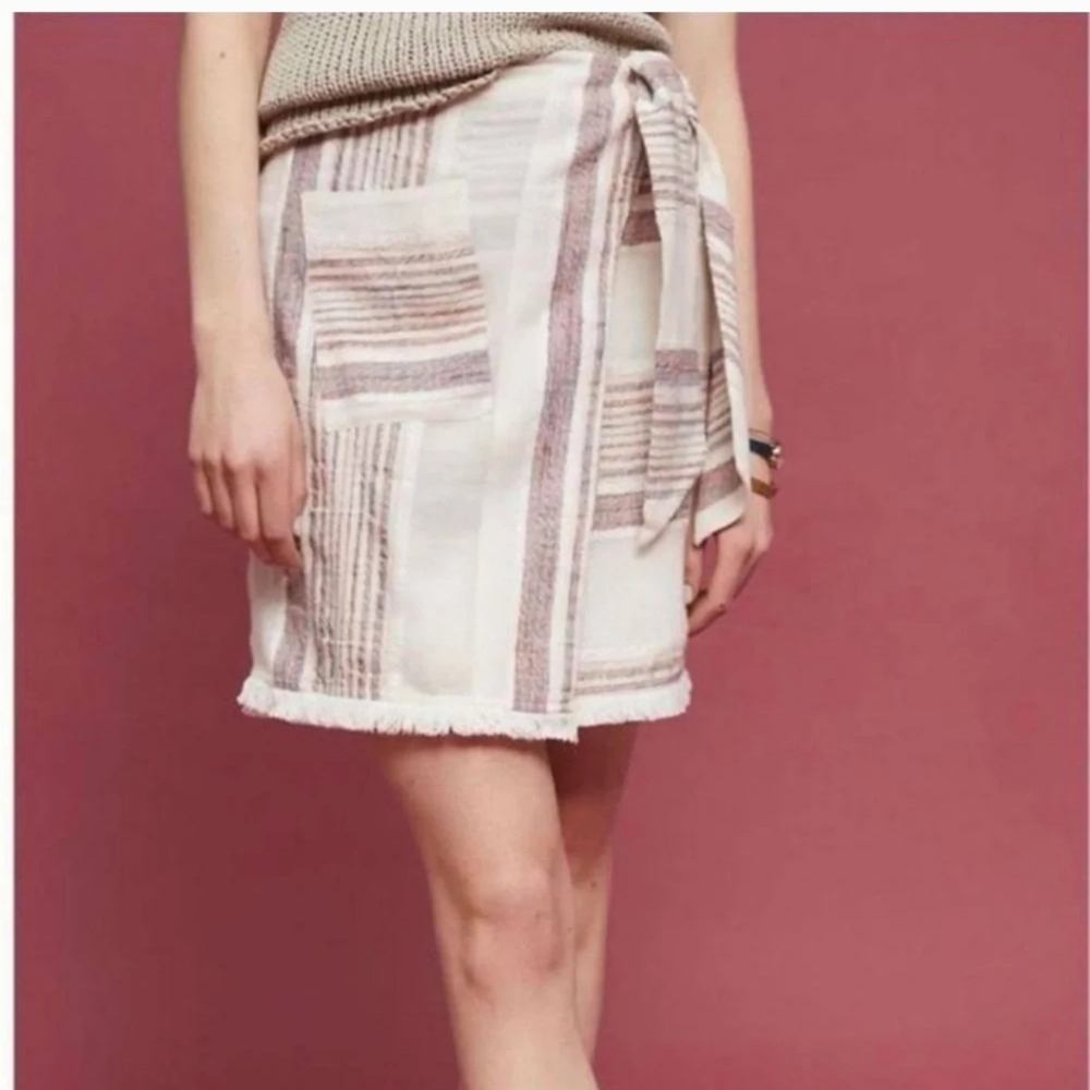 Anthropologie Holding Horses Skirt | Beige | Size 8